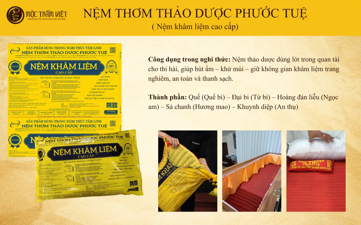 Sản phẩm Nệm thơm thảo dược Phước Tuệ
