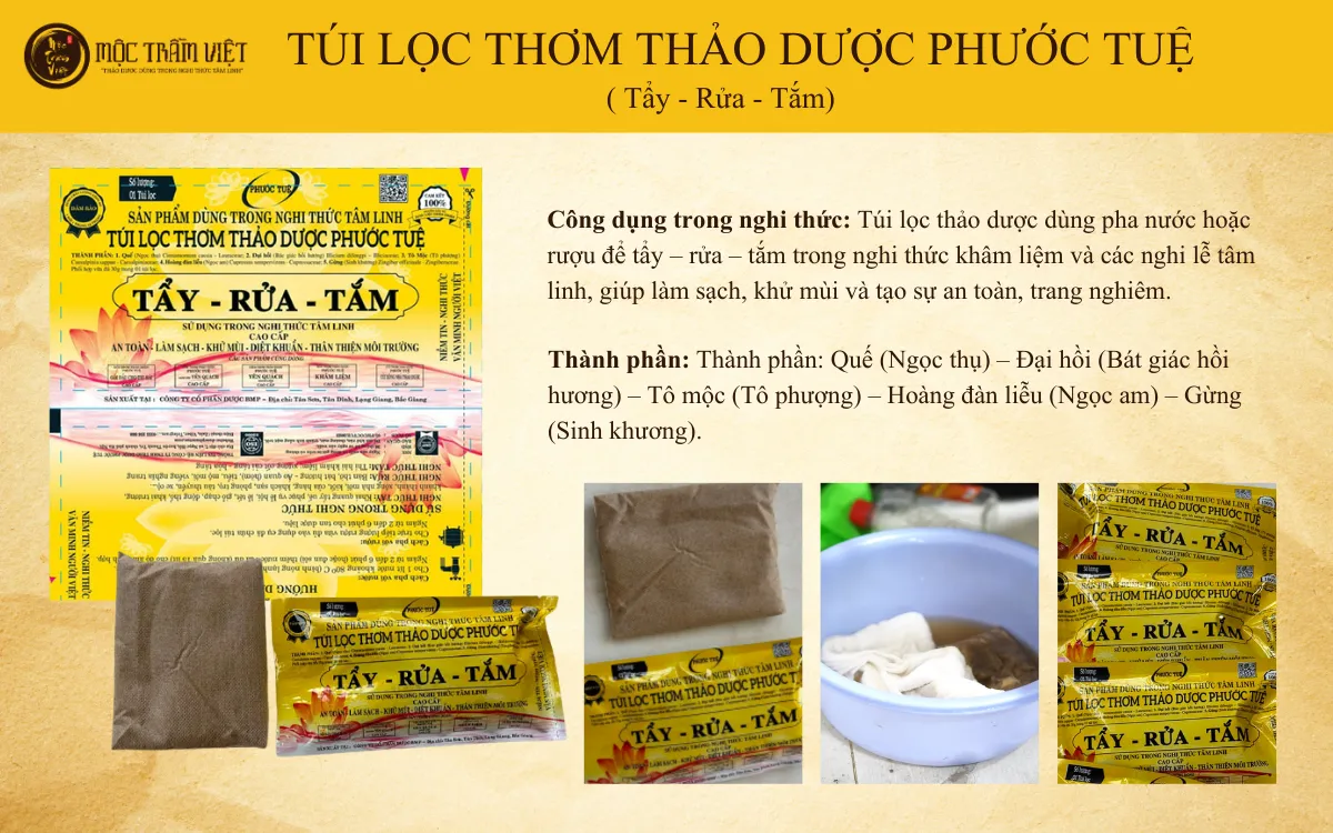 Sản phẩm  TÚI LỌC THƠM THẢO DƯỢC Phước Tuệ